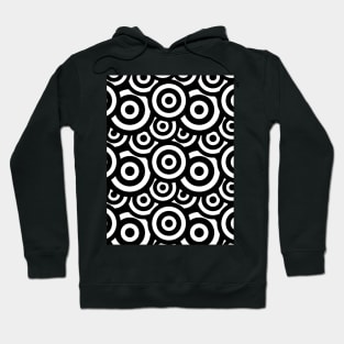 Black and white circles patterns Hoodie